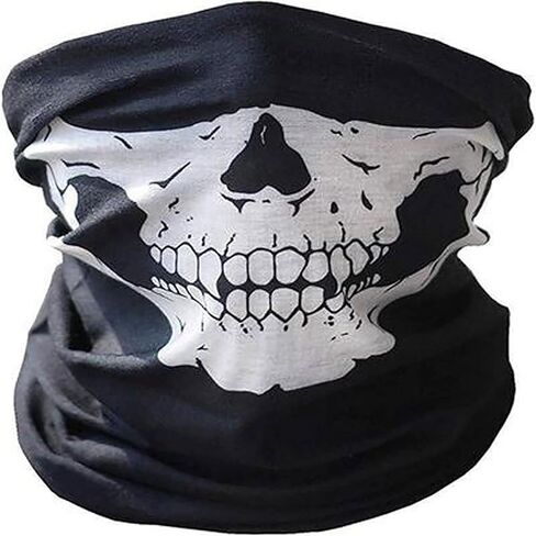 Mllxon Halloween Skull Bandana Face Mask Day Of The Dead Skeleton Face Mask for Cosplay Masquerade Costume Party Accessories Photo Props in Kuwait