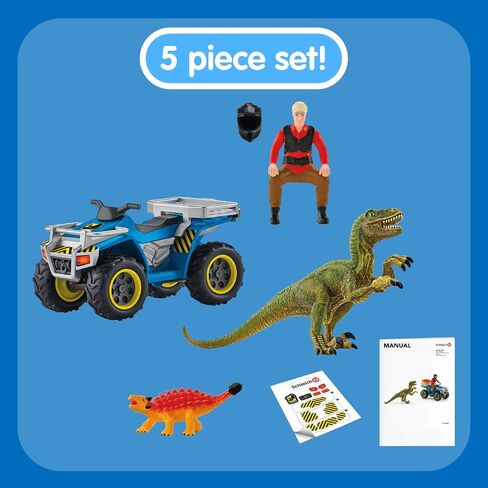 Schleich Dinosaurs, Dinosaur Toy Set for Boys and Girls, Quad Escape from Velociraptor Set with ATV Truck, Ages 4+ in Saudi Arabia
