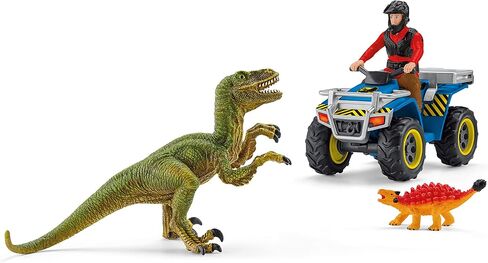 Schleich Dinosaurs, Dinosaur Toy Set for Boys and Girls, Quad Escape from Velociraptor Set with ATV Truck, Ages 4+ in Saudi Arabia