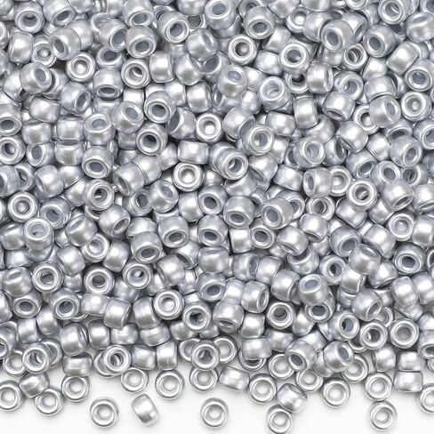Bundooraking 1000pcs Gold Pony Beads(6 * 9mm),Beads for Crafts, Beads for Jewelry Making, Pony Beads Bulk,Plastic Beads, Bracelets Beads,Hair Beads, Jewelry Making Supplies in Solid Colors. in Saudi Arabia