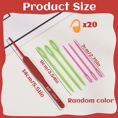 12.3OZ Yarn for Beginner Crocheting, 350g No Split Crochet Yarn, Beginners Yarn for Crocheting and Knitting with Crochet Hooks, Stitch Markers, Easy Yarn for Beginners Crocheting Christmas Decoration in Kuwait