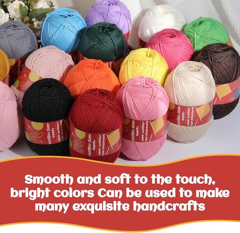 12.3OZ Yarn for Beginner Crocheting, 350g No Split Crochet Yarn, Beginners Yarn for Crocheting and Knitting with Crochet Hooks, Stitch Markers, Easy Yarn for Beginners Crocheting Christmas Decoration in Kuwait