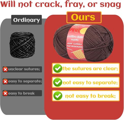 12.3OZ Yarn for Beginner Crocheting, 350g No Split Crochet Yarn, Beginners Yarn for Crocheting and Knitting with Crochet Hooks, Stitch Markers, Easy Yarn for Beginners Crocheting Christmas Decoration in Kuwait