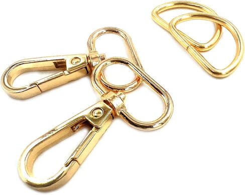 YIXI-SBest 20 Pcs 25mm Inside Diameter Oval Ring Lobster Clasp Claw Swivel with D-Rings for Strap Push Gate Lobster Clasps Hooks Swivel Snap Fashion Clips (1 inch, Gunmetal) in Kuwait