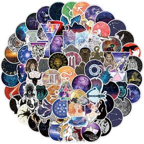 ملصقات التارو العرافة من 100 قطعة من الابراج والنجوم والمجرة بتصميم هاراجوكو، ملصقات بنمط الاضواء الشمالية والسماء المرصعة بالنجوم، ملصقات من الفينيل لمجرة التارو والاسطورة السحرية للابتوب والمصدات in Kuwait