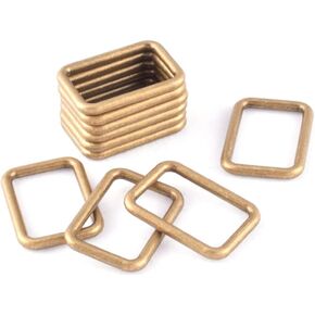 Rainbow Rectangle Rings Buckle Webbing 1" Adjuster Square Connector Welded Charms for Jewelry Bag DIY Craft