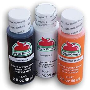 ألوان الطلاء الأكريليك Apple Barrel Clemson Auburn Tennessee College College Colors: برتقالي جزري، أبيض، حزمة سوداء (كل منها 14.78 مل) in Kuwait