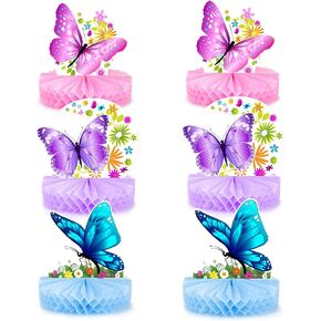 6 قطع من الطاولة المركزية على شكل فراشة خلية النحل من بوسوها،زينة حفلات فراشات زينة عيد الميلاد لوازم الحفلات لحفلات أعياد الميلاد وحفلات الزفاف على شكل فراشة in Kuwait