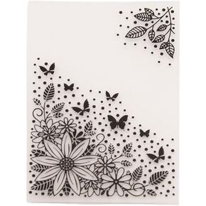 NZJ 3D Christmas Flower Summer Frame Butterfly Plastic Embossing Folders for Card Making Scrapbooking and Other Paper Crafts (Flower) (Flower)
