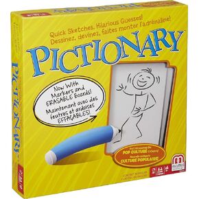 Mattel Games Pictionary Board Game, Drawing Game for Kids, Adults and Game Night with Dry Erase Markers and Boards in Saudi Arabia