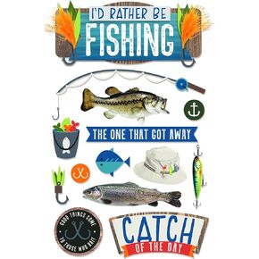 Paper House Productions Rather Be Fishing 3D Stickers
