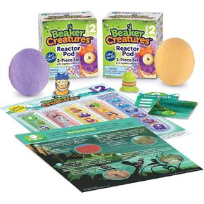 Learning Resources Beaker Creatures Reactor Pods Series 2, Homeschool, STEM, 2 Pack, Assorted Colors, Ages 5+