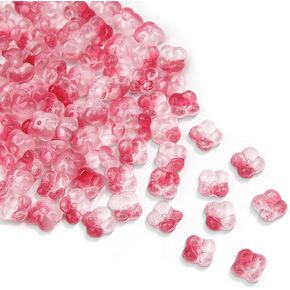 100Pcs Glass Flower Beads, 10mm Crystal Loose Beads Bulk Osmanthus Spacer Beads Jewelry Crafts Making Supplies for DIY Bracelets, Necklaces, Earrings, Braids (Blue) in Saudi Arabia