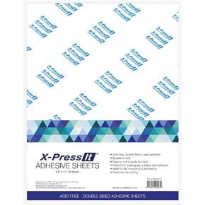 ملاءات لاصقة مزدوجة الجوانب من X-Press It مقاس 21.5 × 27.94 سم، عبوة من 25 DSS8X11