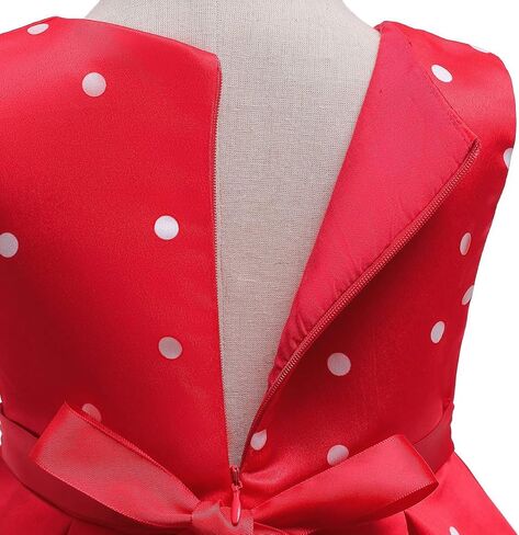 IMEKIS الفتيات ماوس زي هالوين منقطة فستان عقال تأثيري حفلة عيد ميلاد الزي لكعكة سحق صورة تبادل لاطلاق النار 1-11T in Kuwait