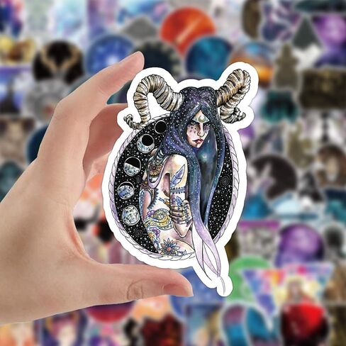 ملصقات التارو العرافة من 100 قطعة من الابراج والنجوم والمجرة بتصميم هاراجوكو، ملصقات بنمط الاضواء الشمالية والسماء المرصعة بالنجوم، ملصقات من الفينيل لمجرة التارو والاسطورة السحرية للابتوب والمصدات in Kuwait