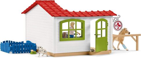 Schleich Farm World, Farm Animal Gifts for Kids, Vet Practice with Horse Figure, Animal Toys, and Accessories, 27-piece set, Ages 3+ in Saudi Arabia