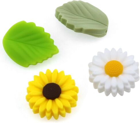 fengxiaomin 4 قطع إبر الحياكة حماة نقطة زهور الأقحوان اللطيفة والأوراق المنسوجة سدادة إبرة للمبتدئين الحياكة اليدوية DIY سدادة إبرة الحياكة in Kuwait