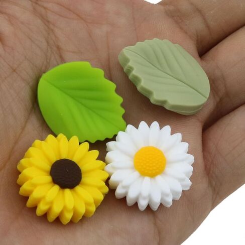 fengxiaomin 4 قطع إبر الحياكة حماة نقطة زهور الأقحوان اللطيفة والأوراق المنسوجة سدادة إبرة للمبتدئين الحياكة اليدوية DIY سدادة إبرة الحياكة in Kuwait