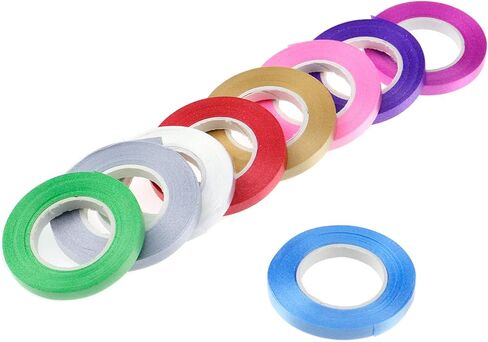 HNGSON Colorful Curling Ribbon Balloon Ribbons Gift Wrapping Ribbon 10m Length, Pack of 9 in Kuwait