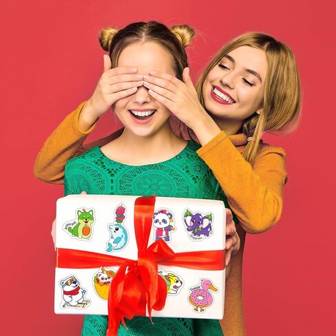 300 قطعة من ملصقات الحيوانات الغذائية لزجاجات المياه، ملصقات حيوانات رياضية لطيفة للأطفال، مجموعة ملصقات من الفينيل للطعام والحيوانات للفتيات المراهقات والطلاب مكافأة من الفينيل in Kuwait