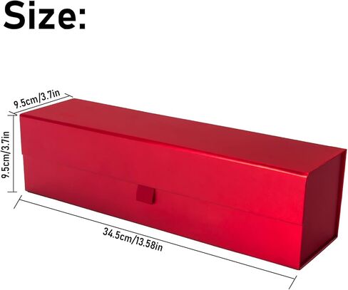 صندوق هدايا النبيذ KoKoBin مع غطاء، 13.5x3.74x3.74 بوصة، صندوق هدايا مغناطيسي، صندوق اقتراح العريس، تغليف هدايا حفلات أعياد الميلاد والزفاف in Kuwait