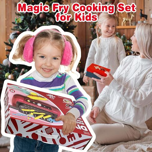 TALGIC DIY Magic Fry Gourmet Cooking Box, Kitchen Set Toy for Kids, Pretend Play 20 PCS Play Food for Kids Kitchen Playset, The Best Birthday Gift for Children in Kuwait