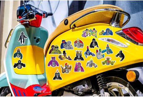 مجموعة ملصقات العاب من 50 قطعة من ملصقات غوريلا وزجاجة المياه واللابتوب والامتعة والجوال ولوح التزلج وسجل القصاصات، ملصقات علامات غوريلا مقاومة للماء للاطفال والمراهقين والبالغين in Kuwait