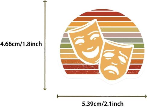 50 قطعة من ملصقات المسرح الجمالية لتزيين الفينيل المقاوم للماء لزجاجة المياه والكمبيوتر المحمول والهاتف المحمول ولوحة التزلج والأمتعة للملصقات المراهقات والبنات البالغات in Kuwait
