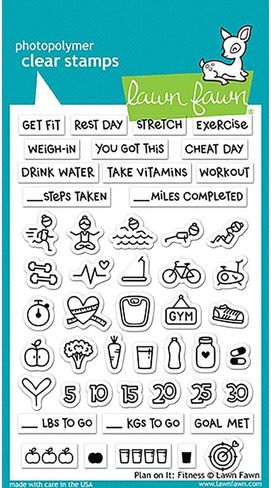 Lawn Fawn Clear Stamps - Plan On It: Fitness (LF1483) in Saudi Arabia