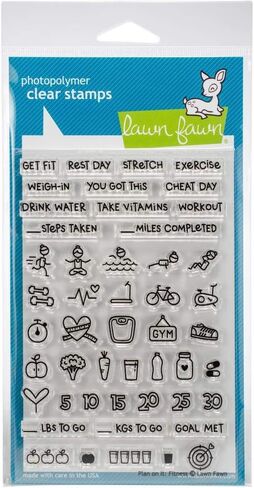Lawn Fawn Clear Stamps - Plan On It: Fitness (LF1483) in Saudi Arabia