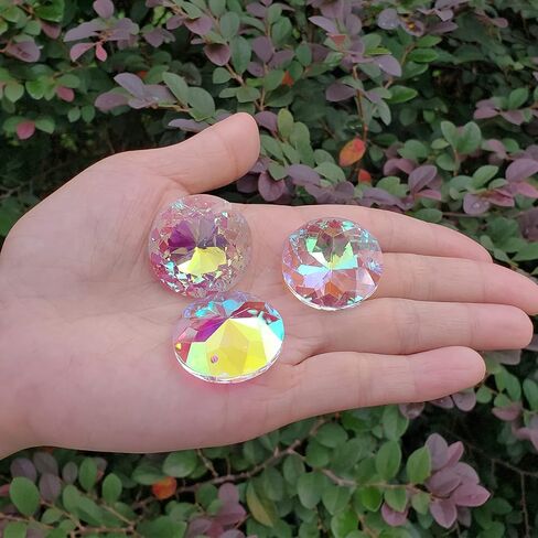 chengmu 30mm Crystal Glass Ball 10pcs Chandelier Prisms Pendants Parts Beads Rainbow Maker Garden Suncatcher for Windows Candelabra Lamp Curtain Party Wedding Decoration - AB Colour in Kuwait