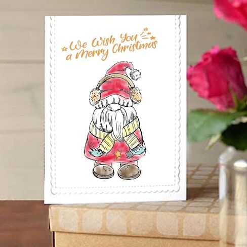 Christmas Clear Stamps for Card Making Christmas Gnomes Gifts Clear Stamp Christmas Blessing Words Transparent Silicone Stamps for DIY Scrapbooking Supplies Embossing Paper Card Album Decoration Craft in Saudi Arabia