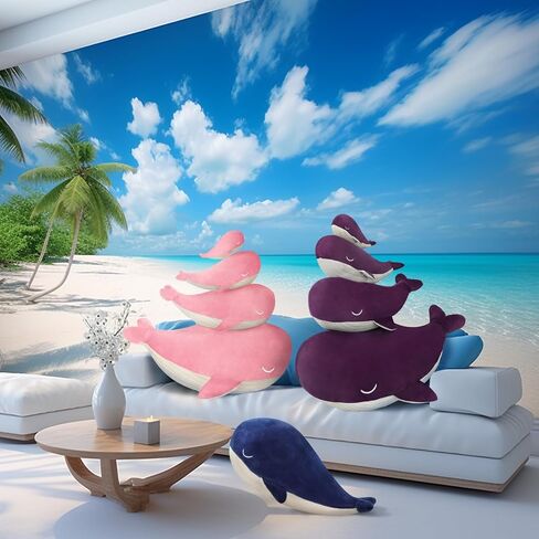 Whale Plush Pillow, Blue 10 Inch, Cute Stuffed Animal Plushies in Saudi Arabia
