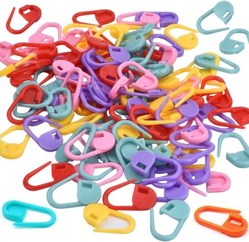 200pcs Colorful Knitting Stitch Counter Knitting Weave Crochet Locking Stitch Markers Stitch Needle Clip in Saudi Arabia