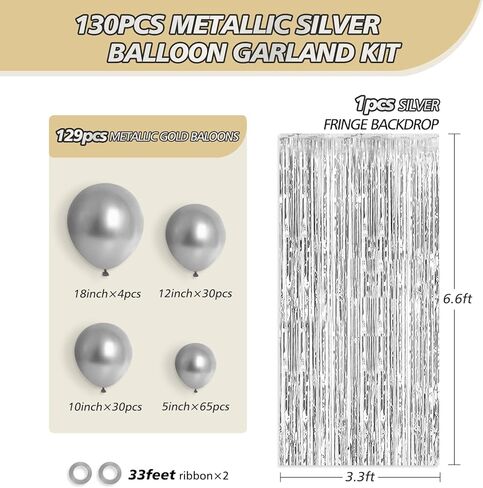 طقم قوس بالون وردي ساخن من FOTIOMRG 130 قطعة، 18 12 10 5 بوصة بالونات لاتكس وردية ساخنة بأحجام مختلفة لأعياد الميلاد وحفلات الزفاف وحفلات الزفاف وحفلات العازبة (مع خلفية هامشية) in Kuwait