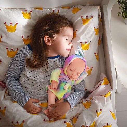 UNICORN ELEMENT دمية سوداء مقاس 8 بوصات دمية طفلة ومجموعة ملابس دمية طفلة من السيليكون الأفريقي قابلة للغسل، ملابس، عصابة شعر، حلقات شعر، دبوس شعر، ملصقات، أفضل هدية للأطفال in Kuwait