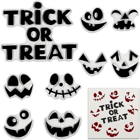 Happy Halloween Clear Pumpkin Lantern Spider Web Stamps - Autumn Fall Leaf Stamps for Holiday Card Making, Decoration & DIY Crafts in Kuwait