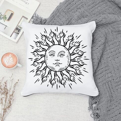 9 Pieces Large Mandala Sun and Moon Stencil Butterfly Flower Tree Paint Stencils for Crafts Reusable Templates Star Stencils for Painting Wood Wall Furniture Home Decor (Sun Moon) in Kuwait