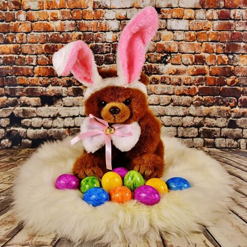 Llxieym Easter Ribbon Egg Bunny Flower Satin Ribbon Fabric Wrapping Gift Ribbon for Easter Decoration DIY Craft, 10 Rolls (Color 1) in Kuwait