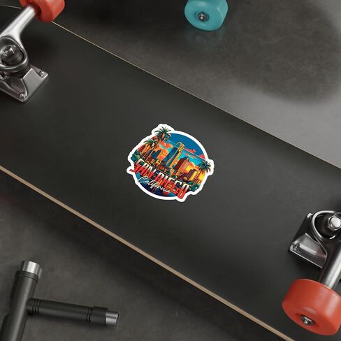 San Diego Sticker Souvenirs Small Decal for Water Bottle Laptop Notebook Tumbler Skateboard Computer Phone Size - 4″×4″ Funny Gift Graphic Decorative Wall in Saudi Arabia