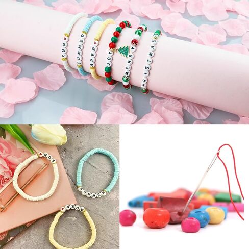 DUQGUHO 3500 قطعة من خرز الحروف لصنع المجوهرات والأساور DIY خرز الحروف الأبجدية من الأكريليك A-Z أبيض مستدير 26 حرف خرز أقراط إكسسوارات الحرف اليدوية in Kuwait