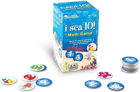 Learning Resources I Sea 10! Game, Math Games, Addition and Subtraction, Homeschool & Classroom Math Games, Educational, Includes 100 Cards, Ages 6+ in Saudi Arabia