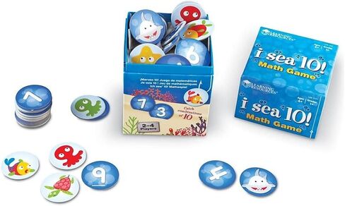 Learning Resources I Sea 10! Game, Math Games, Addition and Subtraction, Homeschool & Classroom Math Games, Educational, Includes 100 Cards, Ages 6+ in Saudi Arabia