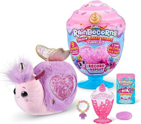 Rainbocorns Jelly Shake Surprise Series 2 Hippo by ZURU Cuddle Plush Scented Stuffed Animal, Slime Mix, Talkback Feature and More, Ages 3+ (Hippo) in Kuwait