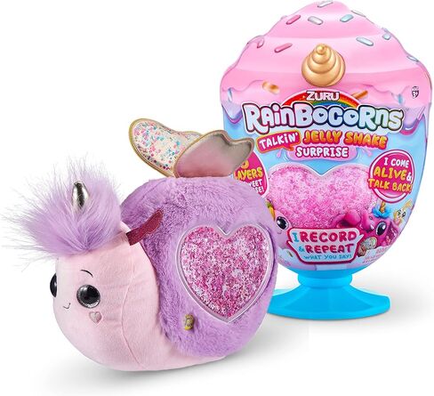Rainbocorns Jelly Shake Surprise Series 2 Hippo by ZURU Cuddle Plush Scented Stuffed Animal, Slime Mix, Talkback Feature and More, Ages 3+ (Hippo) in Kuwait
