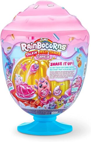 Rainbocorns Jelly Shake Surprise Series 2 Hippo by ZURU Cuddle Plush Scented Stuffed Animal, Slime Mix, Talkback Feature and More, Ages 3+ (Hippo) in Kuwait