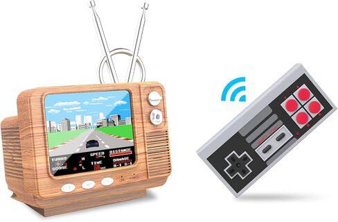 وحدة تحكم ألعاب محمولة ريترو مع 308 ألعاب كلاسيكية شاشة 3 بوصة تلفزيون صغير ألعاب فيديو يدعم مخرج AV ألعاب إلكترونية هدية عيد الميلاد للأولاد والبنات (وردي) in Kuwait