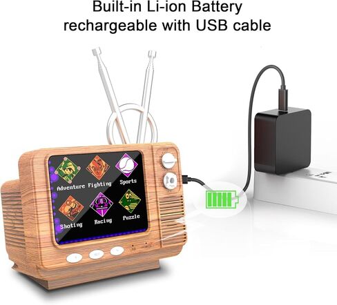 وحدة تحكم ألعاب محمولة ريترو مع 308 ألعاب كلاسيكية شاشة 3 بوصة تلفزيون صغير ألعاب فيديو يدعم مخرج AV ألعاب إلكترونية هدية عيد الميلاد للأولاد والبنات (وردي) in Kuwait