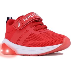 Nautica Kids' Light-Up Flashing Sneaker Athletic Running Shoes with Strap | Fashionable and Fun for Boys and Girls | Available in Toddler and Little Kid Sizes